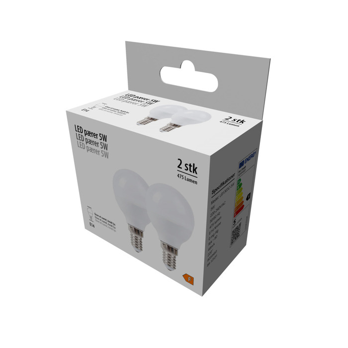 LED-kronepærer 5 W E14 - 2 pk.